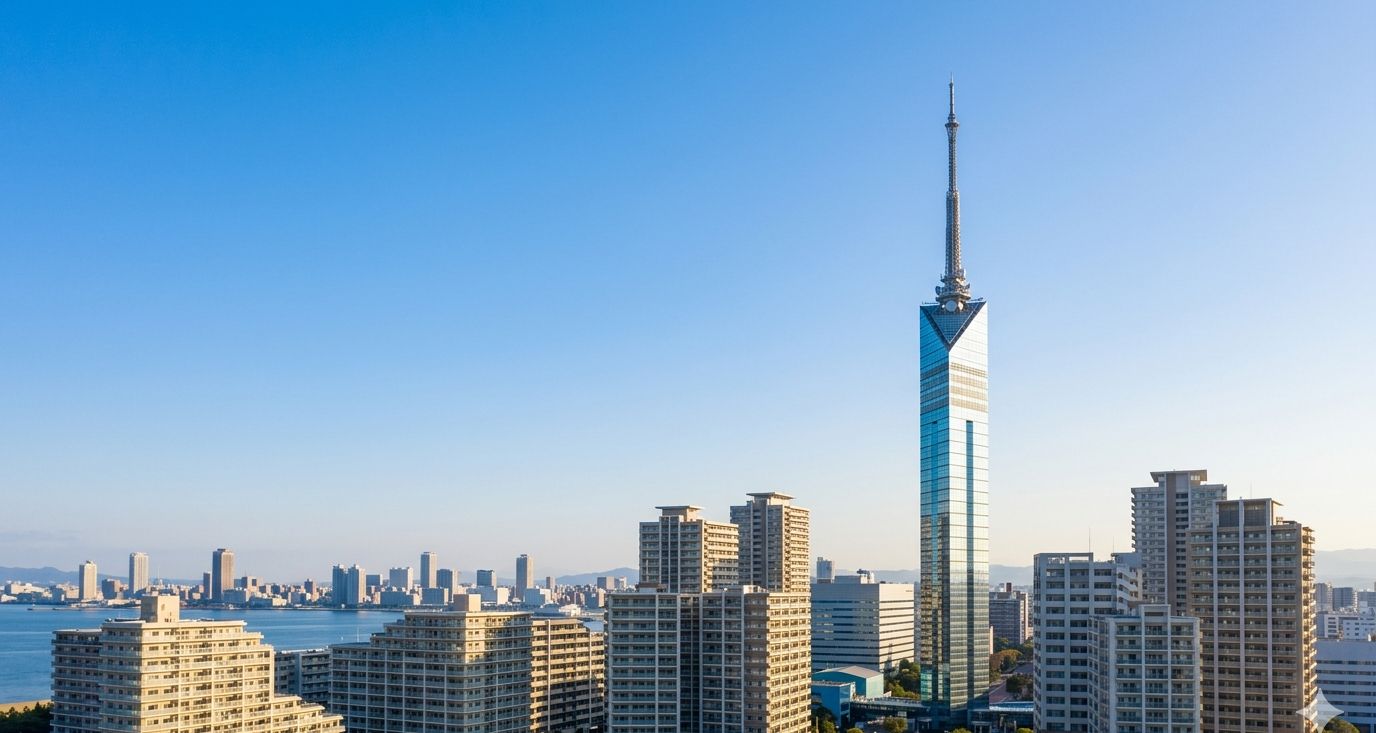 福岡タワーと街並み